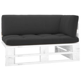 Sofá de jardín esquina de palets madera pino impregnada blanco von , Modulare Sofas für den Außenbereich - Ref: Foro24-306657...