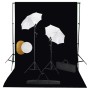 Kit estudio fotográfico lámparas sombrillas fondo y reflector de , Flashes e iluminaciones de estudio - Ref: Foro24-3067071, ...