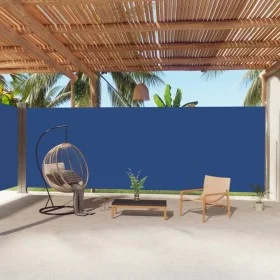 Blaue einziehbare Seitenmarkise 220x1000 cm von vidaXL, Sonnenschirme - Ref: Foro24-318052, Preis: 140,21 €, Rabatt: %
