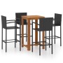 Conjunto de bar para jardín 5 piezas negro von , Gartensets - Ref: Foro24-3067988, Preis: 371,65 €, Rabatt: %