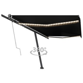 Toldo automático LED sensor de viento gris antracita 500x350 cm de , Toldos - Ref: Foro24-3069874, Precio: 869,60 €, Descuent...
