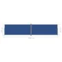 Blaue einziehbare Seitenmarkise 220x1000 cm von vidaXL, Sonnenschirme - Ref: Foro24-318052, Preis: 140,21 €, Rabatt: %
