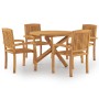 Juego de comedor para jardín 5 piezas madera maciza de teca von , Gartensets - Ref: Foro24-3073202, Preis: 807,75 €, Rabatt: %