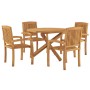 Juego de comedor para jardín 5 piezas madera maciza de teca von , Gartensets - Ref: Foro24-3073202, Preis: 807,75 €, Rabatt: %