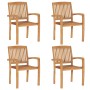 Juego de comedor para jardín 5 piezas madera maciza de teca von , Gartensets - Ref: Foro24-3073202, Preis: 807,75 €, Rabatt: %