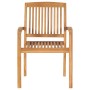 Sillas de jardín apilables 4 uds madera de teca con cojines von , Gartenstühle - Ref: Foro24-3073223, Preis: 419,94 €, Rabatt: %