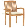 Sillas de jardín apilables 8 uds madera de teca con cojines by , Garden chairs - Ref: Foro24-3073242, Price: 906,00 €, Discou...