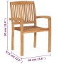 Sillas de jardín apilables 8 unidades madera maciza de teca by , Garden chairs - Ref: Foro24-3073209, Price: 973,17 €, Discou...