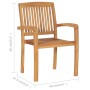Sillas de jardín apilables 8 uds madera de teca con cojines von , Gartenstühle - Ref: Foro24-3073282, Preis: 901,96 €, Rabatt: %