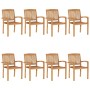 Sillas de jardín apilables 8 uds madera de teca con cojines von , Gartenstühle - Ref: Foro24-3073240, Preis: 1,00 €, Rabatt: %