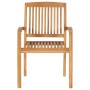 Sillas de jardín apilables 8 uds madera de teca con cojines von , Gartenstühle - Ref: Foro24-3073240, Preis: 1,00 €, Rabatt: %