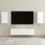 Juego de mueble para TV de 4 piezas madera de ingeniería blanco by , TV Furniture - Ref: Foro24-3074453, Price: 140,52 €, Dis...