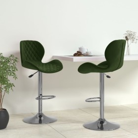 Taburetes de cocina 2 unidades terciopelo verde oscuro by , Kitchen stools - Ref: Foro24-334914, Price: 148,26 €, Discount: %