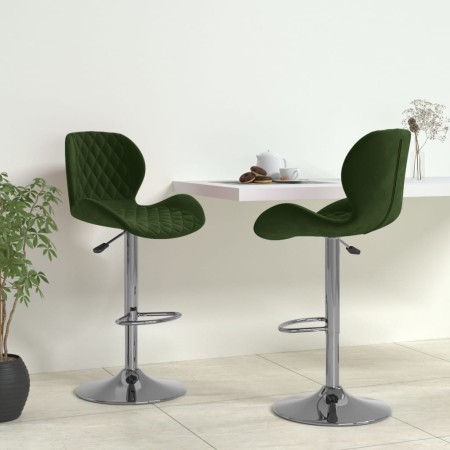 Taburetes de cocina 2 unidades terciopelo verde oscuro by , Kitchen stools - Ref: Foro24-334914, Price: 148,26 €, Discount: %
