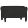 Sillón con taburete tela negro 60 cm by , Sofas - Ref: Foro24-3201131, Price: 188,25 €, Discount: %