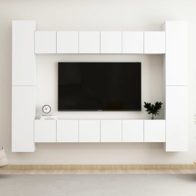 Juego de mueble para TV de 10 piezas aglomerado blanco von , TV-Möbel - Ref: Foro24-3078652, Preis: 402,06 €, Rabatt: %