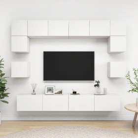 Set de muebles de salón TV 8 piezas madera de ingeniería blanco von , TV-Möbel - Ref: Foro24-3078692, Preis: 296,56 €, Rabatt: %