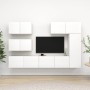 Set de muebles de salón TV 6 piezas madera de ingeniería blanco by , TV Furniture - Ref: Foro24-3078715, Price: 248,23 €, Dis...