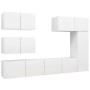 Set de muebles de salón TV 6 piezas madera de ingeniería blanco by , TV Furniture - Ref: Foro24-3078715, Price: 248,23 €, Dis...