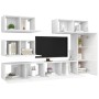 Set de muebles de salón TV 6 piezas madera de ingeniería blanco by , TV Furniture - Ref: Foro24-3078715, Price: 248,23 €, Dis...