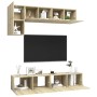 Set muebles de salón TV 5 pzas madera ingeniería roble Sonoma von , TV-Möbel - Ref: Foro24-3079008, Preis: 170,28 €, Rabatt: %