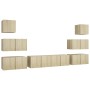 Set de muebles salón TV 8 pzas madera ingeniería roble Sonoma von , TV-Möbel - Ref: Foro24-3079029, Preis: 212,74 €, Rabatt: %