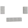 Set de muebles de salón 4 pzas madera ingeniería gris hormigón von , TV-Möbel - Ref: Foro24-3079062, Preis: 120,35 €, Rabatt: %