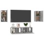 Set de muebles de salón 4 pzas madera ingeniería gris hormigón von , TV-Möbel - Ref: Foro24-3079062, Preis: 120,35 €, Rabatt: %