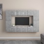 Set de muebles de salón 8 pzas madera ingeniería gris hormigón von , TV-Möbel - Ref: Foro24-3079088, Preis: 237,23 €, Rabatt: %