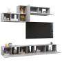 Set muebles de salón TV 6 pzas madera ingeniería gris hormigón von , TV-Möbel - Ref: Foro24-3079150, Preis: 202,38 €, Rabatt: %