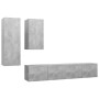Set muebles de salón TV 4 pzas madera ingeniería gris hormigón by , TV Furniture - Ref: Foro24-3079152, Price: 150,21 €, Disc...