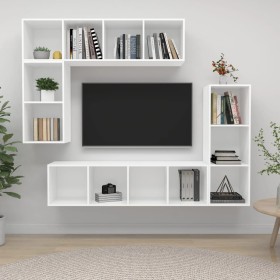 Set de muebles para TV 4 piezas madera