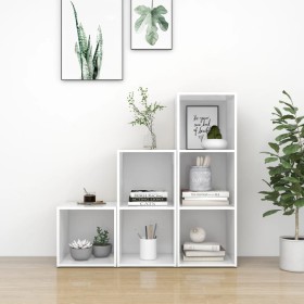 Juego de mueble para TV de 3 piezas madera contrachapada blanco by , TV Furniture - Ref: Foro24-3080078, Price: 100,20 €, Dis...