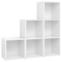 Juego de mueble para TV de 3 piezas madera contrachapada blanco by , TV Furniture - Ref: Foro24-3080078, Price: 100,20 €, Dis...