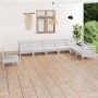 Juego de muebles de jardín 8 piezas madera maciza pino blanco | Foro24.es | Tu tienda online para hogar, jardín y más Foro24.es