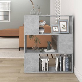 Librería separador contrachapada gris hormigón