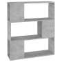 Librería separador contrachapada gris hormigón 80x24x94 cm | Foro24.es | Tu tienda online para hogar, jardín y más Foro24.es