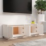 Mueble de TV de madera maciza de pino blanco 110x34x40 cm von , TV-Möbel - Ref: Foro24-813850, Preis: 97,79 €, Rabatt: %
