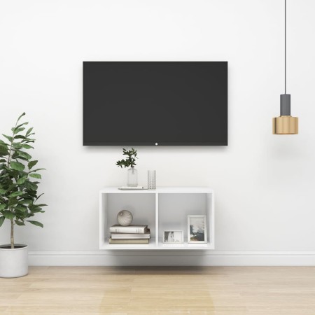 Mueble de pared para TV madera contrachapada blanco 37x37x72 cm by , TV Furniture - Ref: Foro24-805471, Price: 38,42 €, Disco...