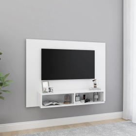 Mueble de TV de pared madera contrachapada blanco 120x23,5x90cm de , Muebles TV - Ref: Foro24-808269, Precio: 51,93 €, Descue...