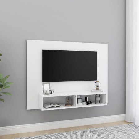 Mueble de TV de pared madera contrachapada blanco 120x23,5x90cm von , TV-Möbel - Ref: Foro24-808269, Preis: 51,93 €, Rabatt: %