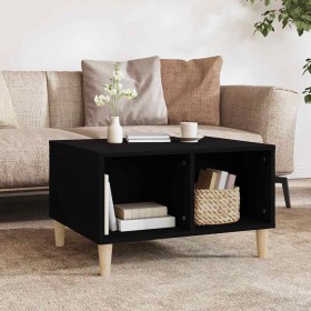 Mesa de centro madera contrachapada negro 60x50x36,5 cm by , Coffee table - Ref: Foro24-821029, Price: 35,38 €, Discount: %