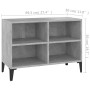 Mueble de TV con patas metal gris hormigón 69,5x30x50 cm von , TV-Möbel - Ref: Foro24-805936, Preis: 39,47 €, Rabatt: %