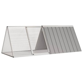 Jaula para conejos acero galvanizado gris 201,5x80,5x71 cm by , Cages and habitats for small animals - Ref: Foro24-171538, Pr...