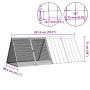 Jaula para conejos acero galvanizado gris 201,5x80,5x71 cm von , Käfige und Lebensräume für Kleintiere - Ref: Foro24-171538, ...