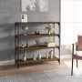 Estantería contrachapada y acero roble marrón 100x33x100 cm by , Bookcases and shelves - Ref: Foro24-819361, Price: 62,38 €, ...