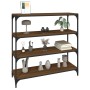 Estantería contrachapada y acero roble marrón 100x33x100 cm by , Bookcases and shelves - Ref: Foro24-819361, Price: 62,38 €, ...