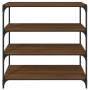 Estantería contrachapada y acero roble marrón 100x33x100 cm by , Bookcases and shelves - Ref: Foro24-819361, Price: 62,38 €, ...
