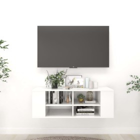 Mueble de pared para TV contrachapada blanco