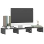 Soporte de monitor madera maciza de pino gris 60x24x10,5 cm | Foro24.es | Tu tienda online para hogar, jardín y más Foro24.es